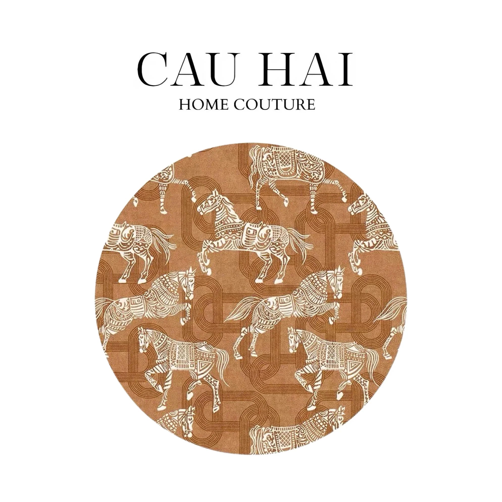 THẢM TRÒN NHUNG BỈ D160/200 - ARRAKIS CAVALIER-CẬU HAI HOME DECOR