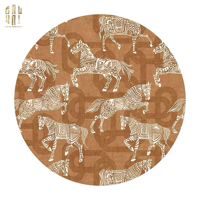 THẢM TRÒN NHUNG BỈ D160/200 - ARRAKIS CAVALIER-CẬU HAI HOME DECOR