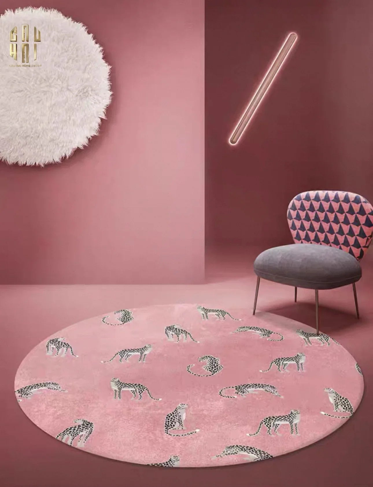 THẢM TRÒN POLY PLUSH™ - PINK PANTHER D120/D150-CẬU HAI HOME DECOR