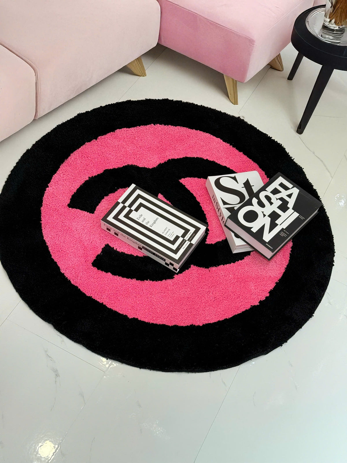 Thảm Tròn Sợi Dệt D100 - "Blackpink" Allure Limitée Édition-THẢM TRÒN-Đối tác tại Trung Quốc theo từng đơn đặt hàng-CẬU HAI HOME DECOR