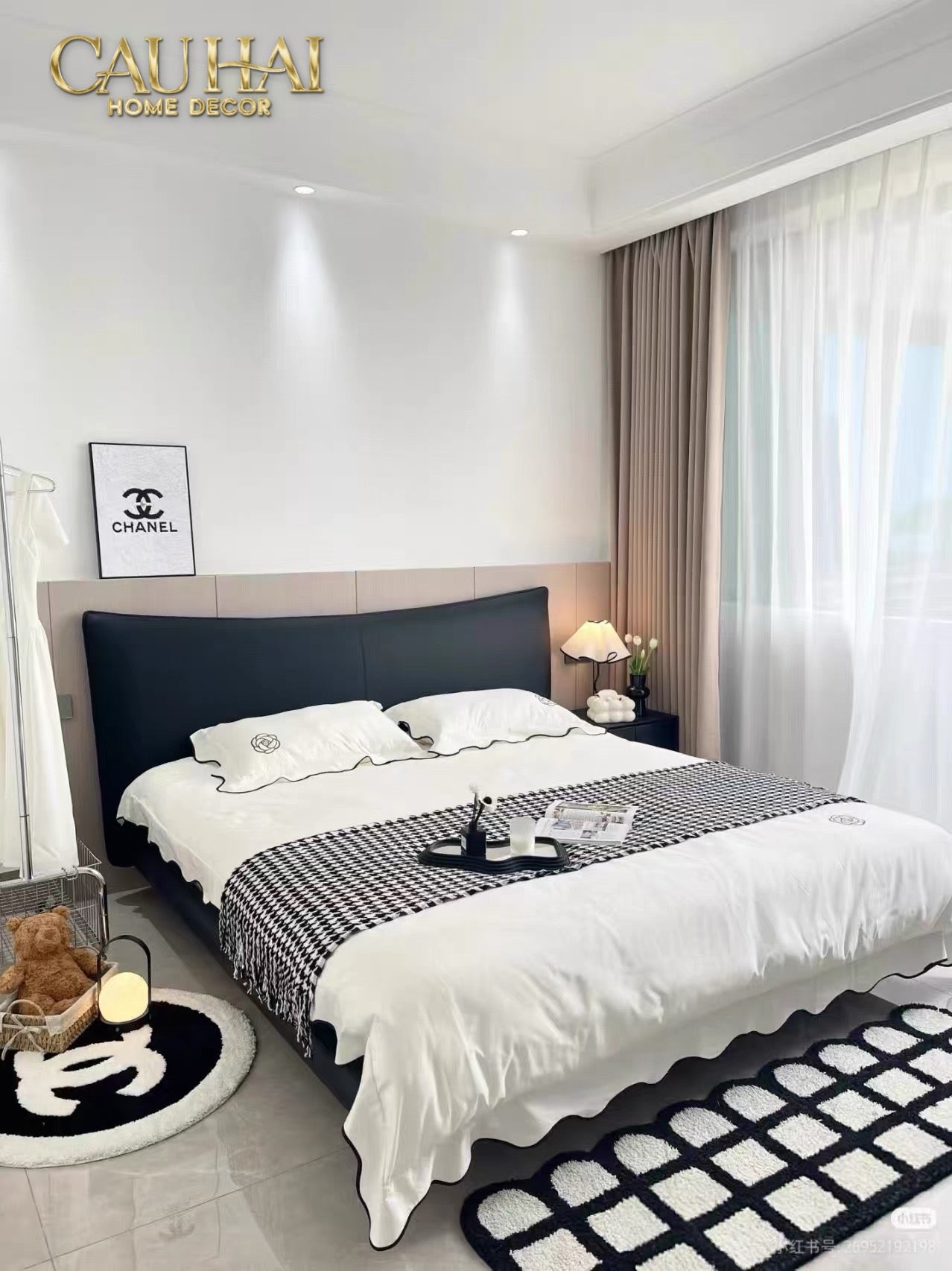Thảm Tròn Sợi Dệt D100 - Blanche Iconique Coco Spéciale Édition-CẬU HAI HOME DECOR