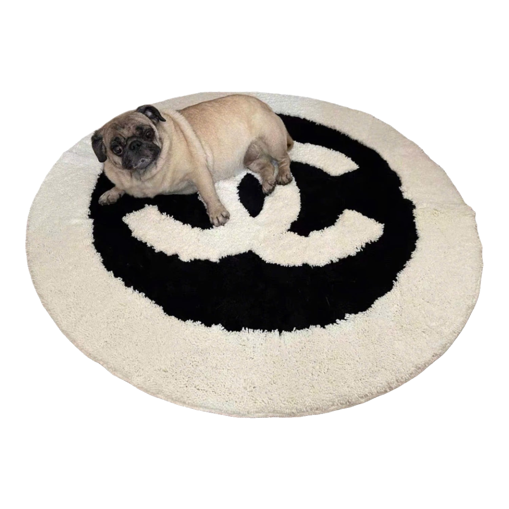 Round Woven Rug D100 - Iconic Coco Special Edition Blanche