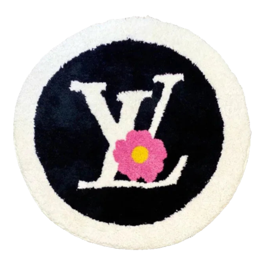 Round Woven Rug - D80/D100 La vie en Rose - White Or Black