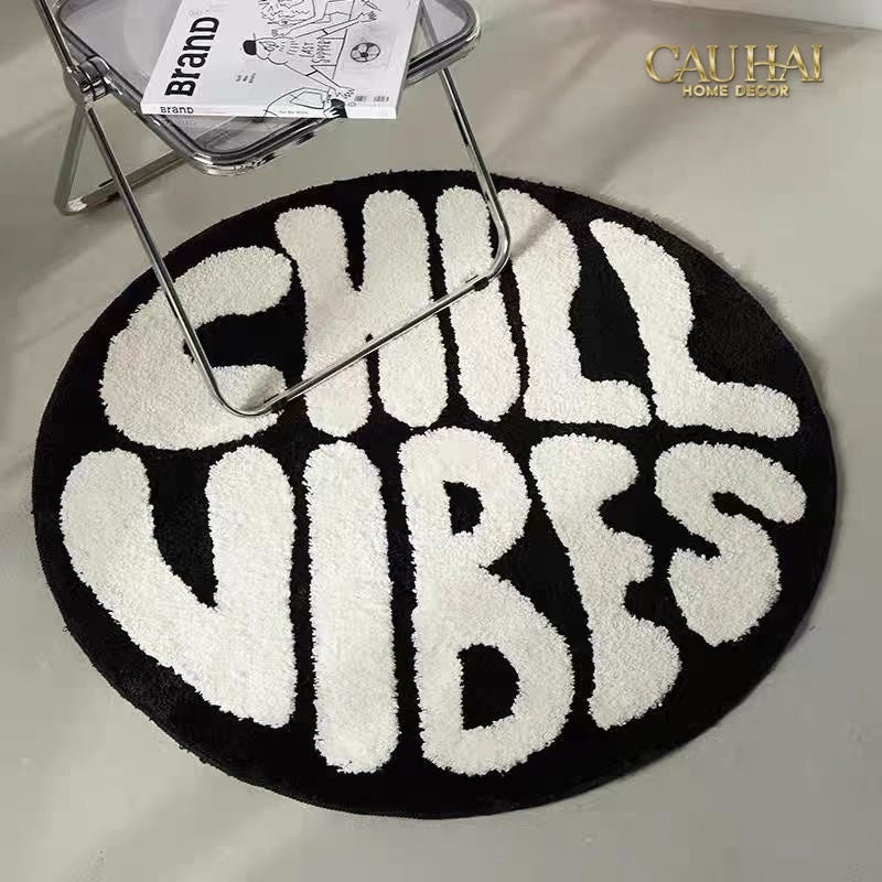 Thảm Tròn Sợi Dệt D80/100 - Chill Vibes - CẬU HAI HOME DECOR
