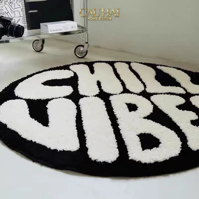 Thảm Tròn Sợi Dệt D80/100 - Chill Vibes-CẬU HAI HOME DECOR