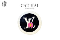 Thảm Tròn Sợi Dệt - D80/D100 La vie en Rose - Blanc Ou Noir-CẬU HAI HOME DECOR