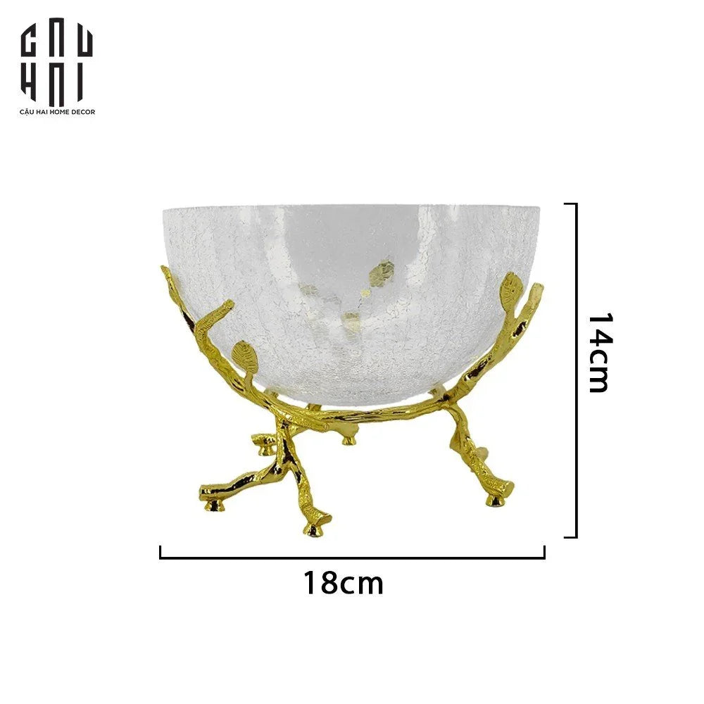THỐ TRÁI CÂY GOLDEN BRANCH FRUIT BOWL-CẬU HAI HOME DECOR