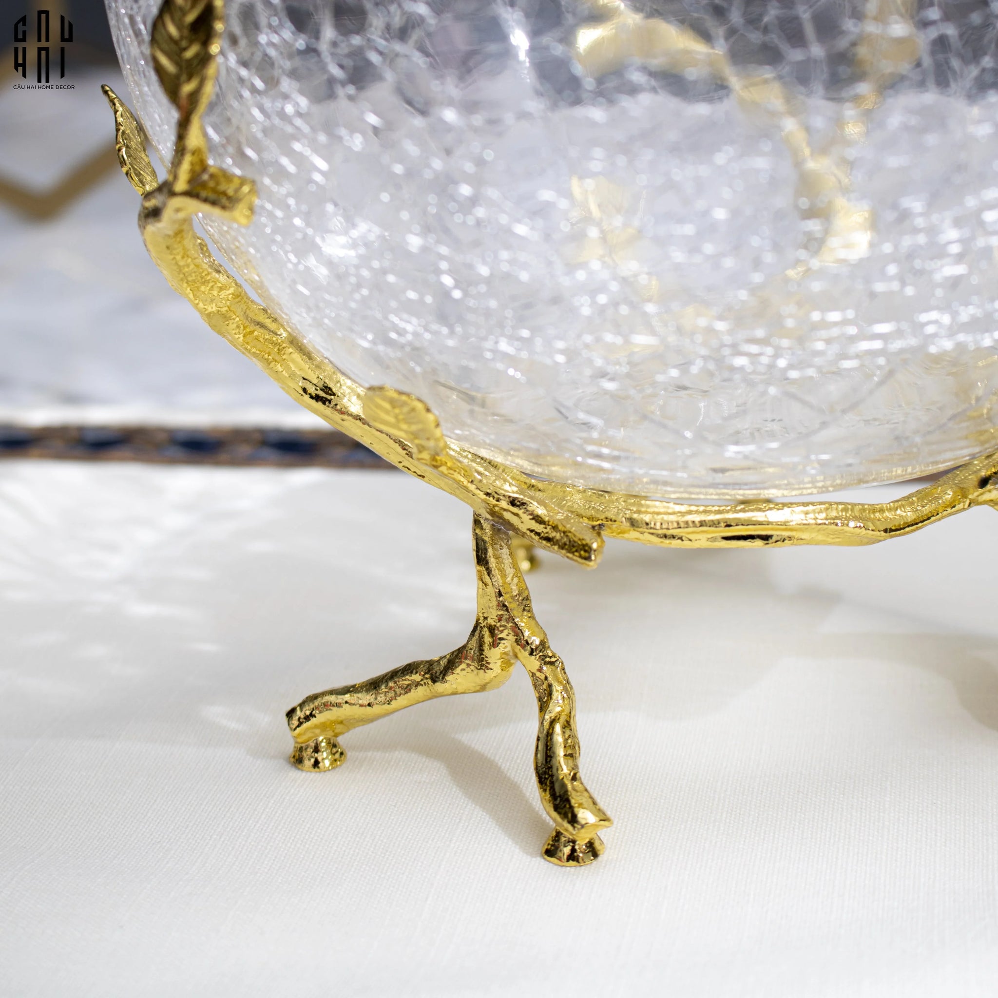 THỐ TRÁI CÂY GOLDEN BRANCH FRUIT BOWL-CẬU HAI HOME DECOR
