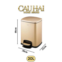 Thùng Rác 20L Cao Cấp Golden Elite Premium-CẬU HAI HOME DECOR