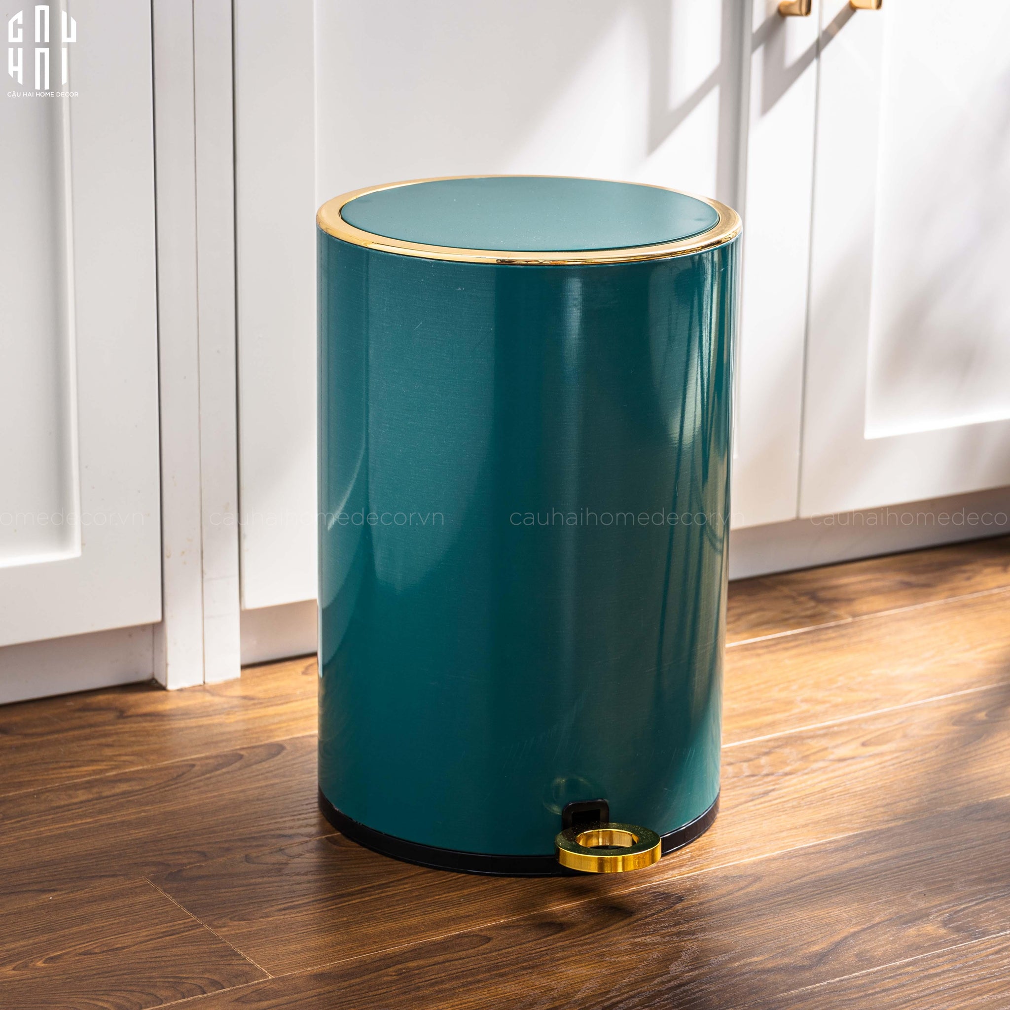 THÙNG RÁC BASIC NEW EDITION 12L - GREEN-CẬU HAI HOME DECOR