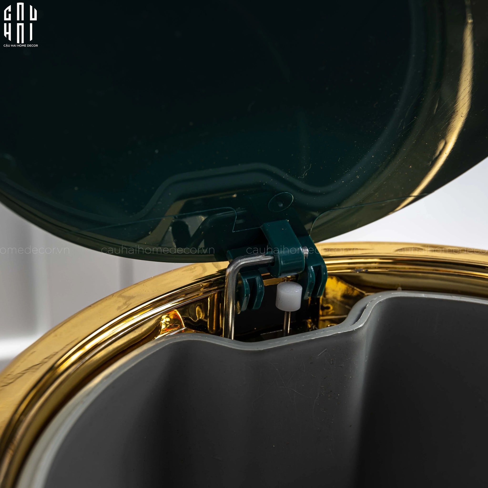 THÙNG RÁC BASIC NEW EDITION 12L - GREEN-CẬU HAI HOME DECOR