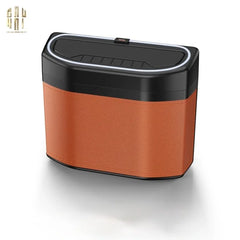Thùng Rác Bọc Da Car Mini Bin - Cognac-CẬU HAI HOME DECOR