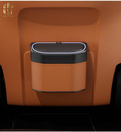 Thùng Rác Bọc Da Car Mini Bin - Cognac-CẬU HAI HOME DECOR