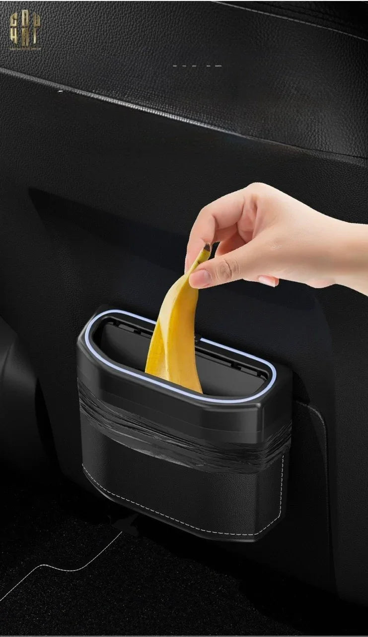 THÙNG RÁC BỌC DA CAR MINI BIN - NOIR-CẬU HAI HOME DECOR