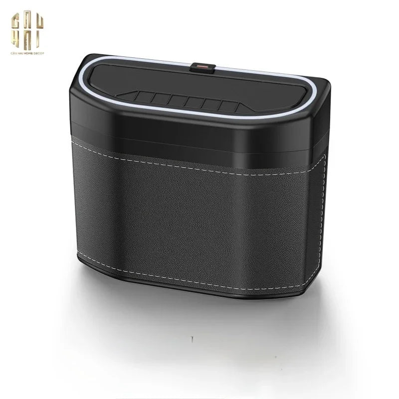 Thùng Rác Bọc Da Car Mini Bin - Noir-CẬU HAI HOME DECOR