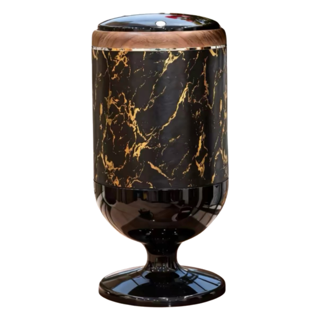 Thung Rac Cam Bien Thong Minh Noir Marquina Trash Bin 15L - Cậu Hai Home Decor
