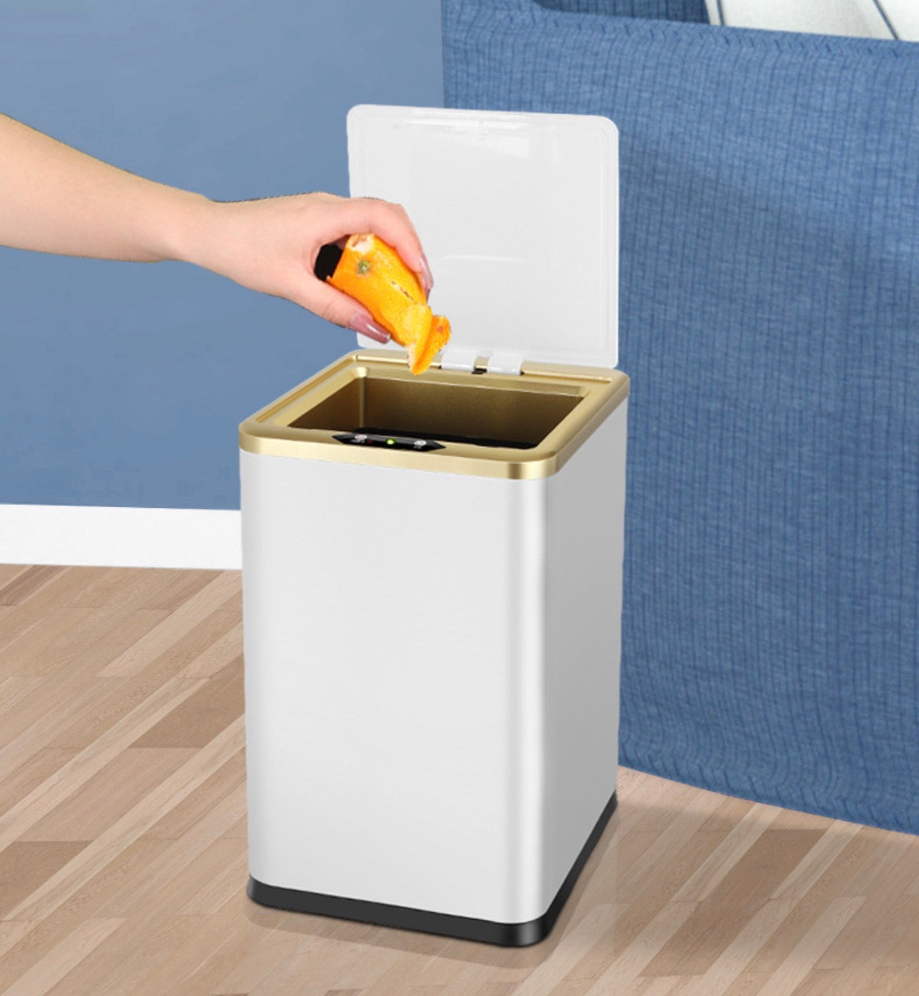 Thùng Rác Cảm Biến Vuông - Gold Ligne Hybrid Trash Cans 15L-CẬU HAI HOME DECOR