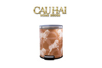 Thùng Rác Da Les Cavaliers Blancs Impériaux 14L - Brun Up-CẬU HAI HOME DECOR