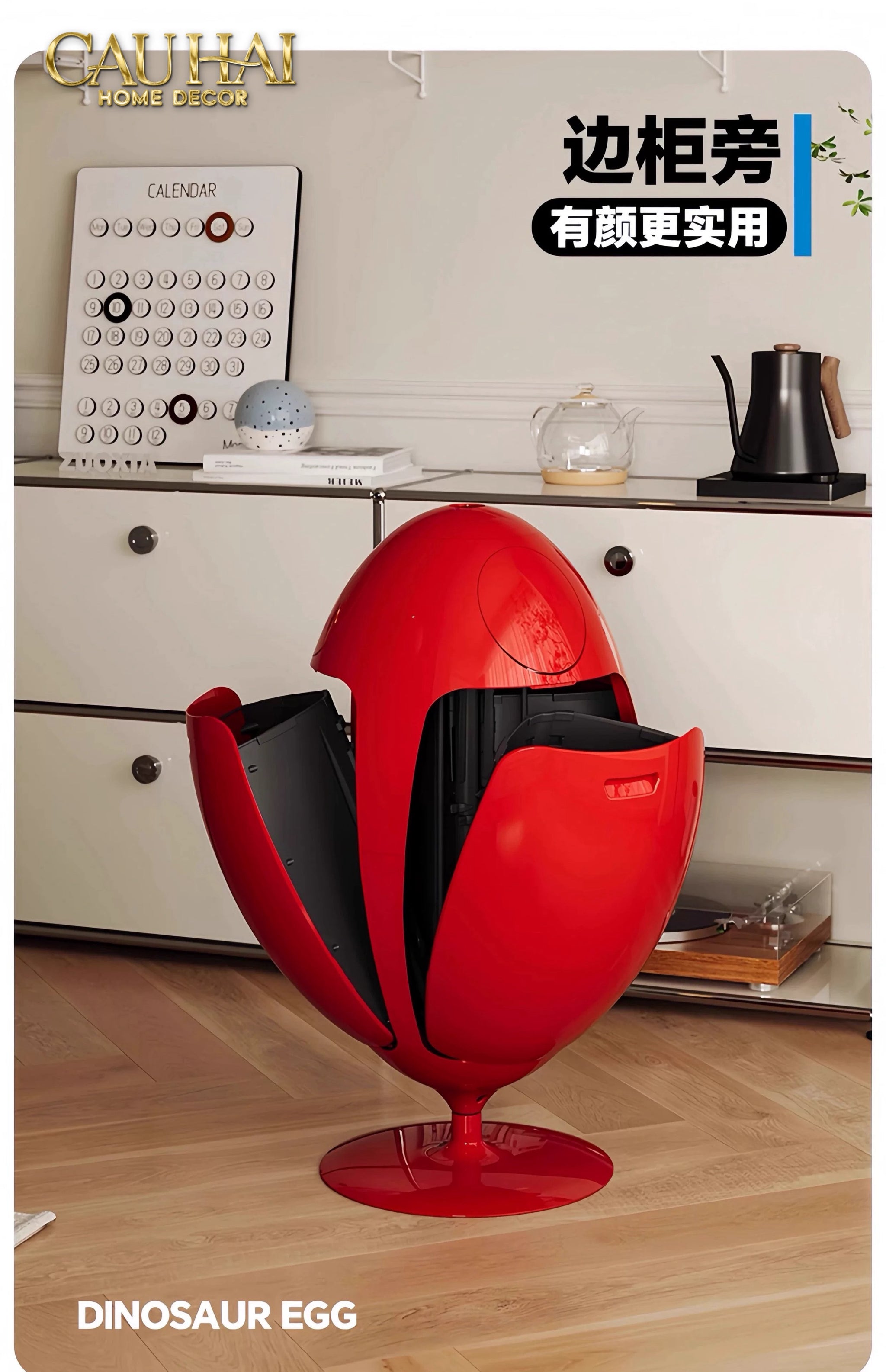 Thùng Rác Đa Năng Dinosaur Red Egg - Modern-CẬU HAI HOME DECOR