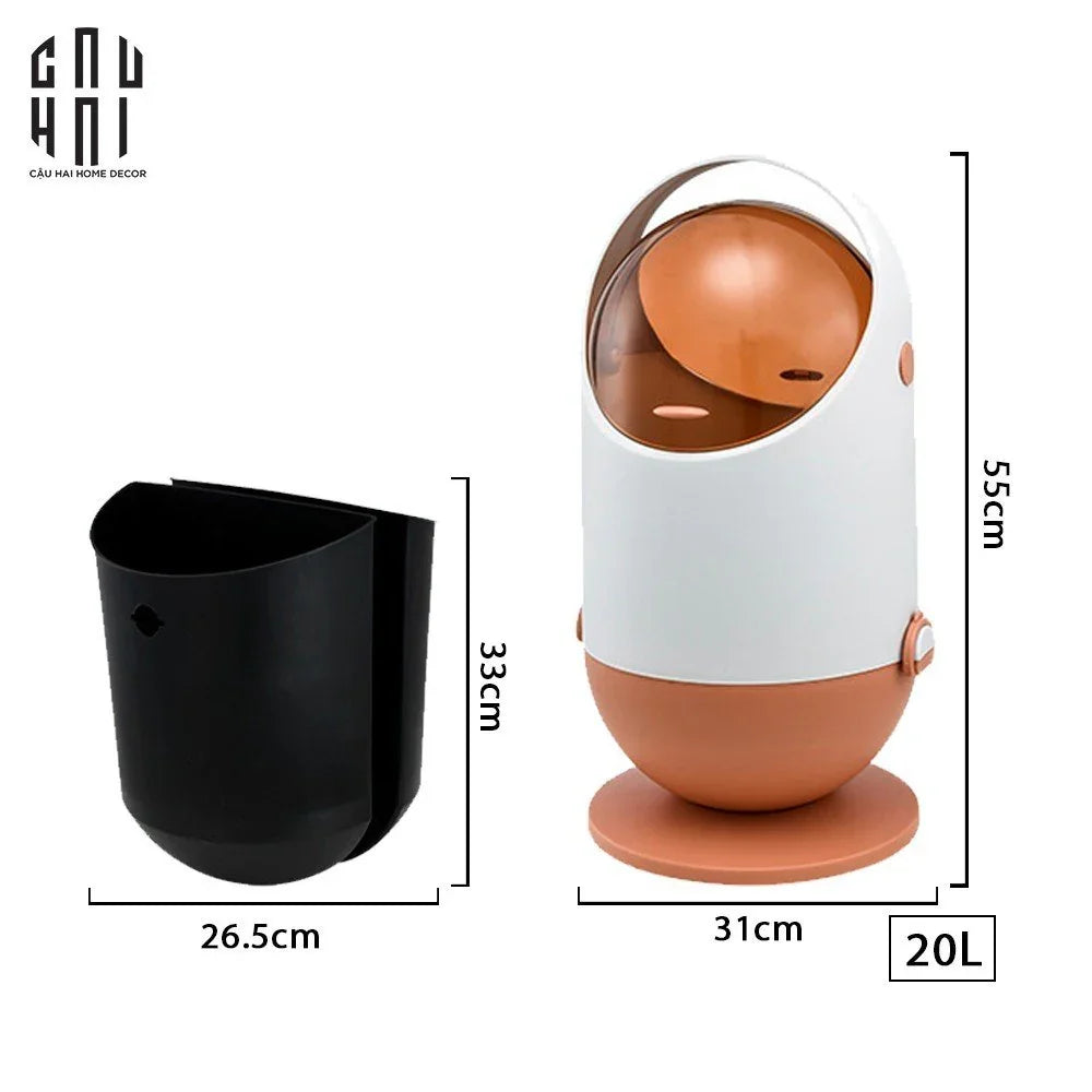 THÙNG RÁC FINCH 20L- ORANGE-CẬU HAI HOME DECOR