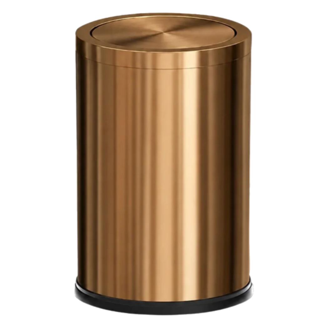 Thùng Rác Inox Monolith Bronze Trash Cans 9L 20x31-Thùng Rác-CẬU HAI HOME DECOR