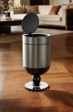Thùng Rác Titanium Goblet Stainless Steel Modernist Trash Cans 20L 25x54-CẬU HAI HOME DECOR