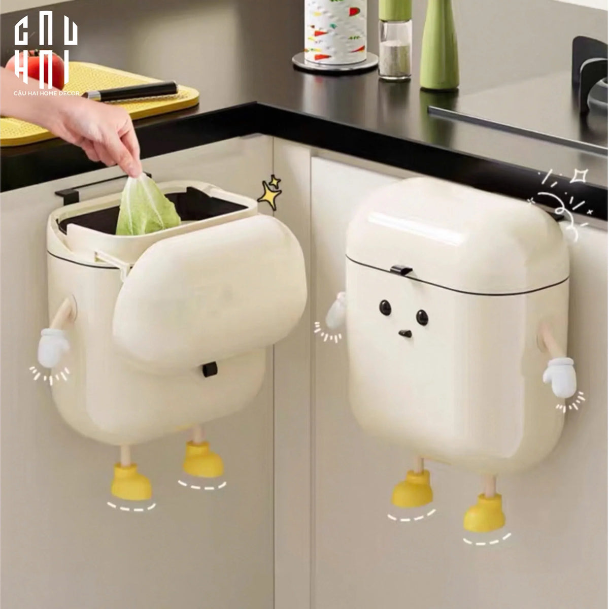 Thùng Rác Treo Đa Năng Joyful 12L-Thùng Rác-CẬU HAI HOME DECOR