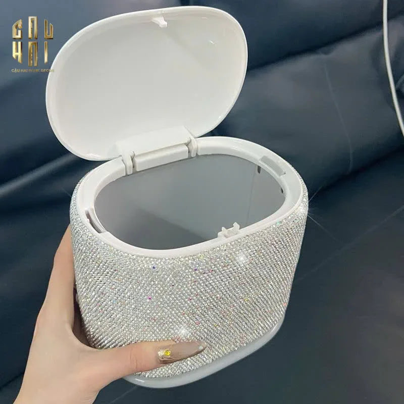 THÙNG RÁC VUÔNG DIAMOND FANTASY BLING BLING-CẬU HAI HOME DECOR