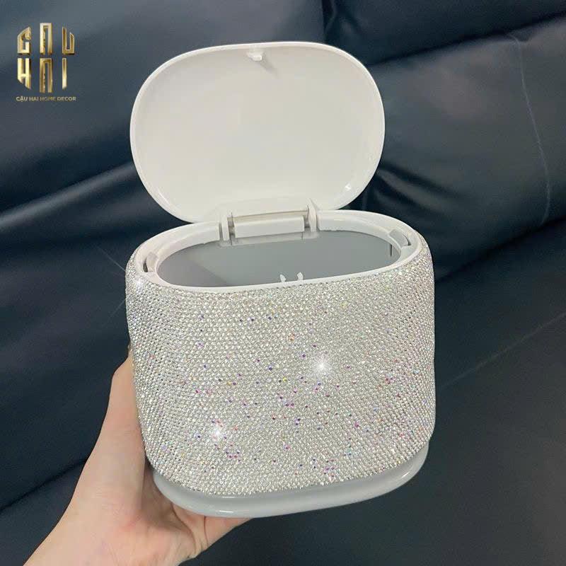THÙNG RÁC VUÔNG DIAMOND FANTASY BLING BLING-CẬU HAI HOME DECOR