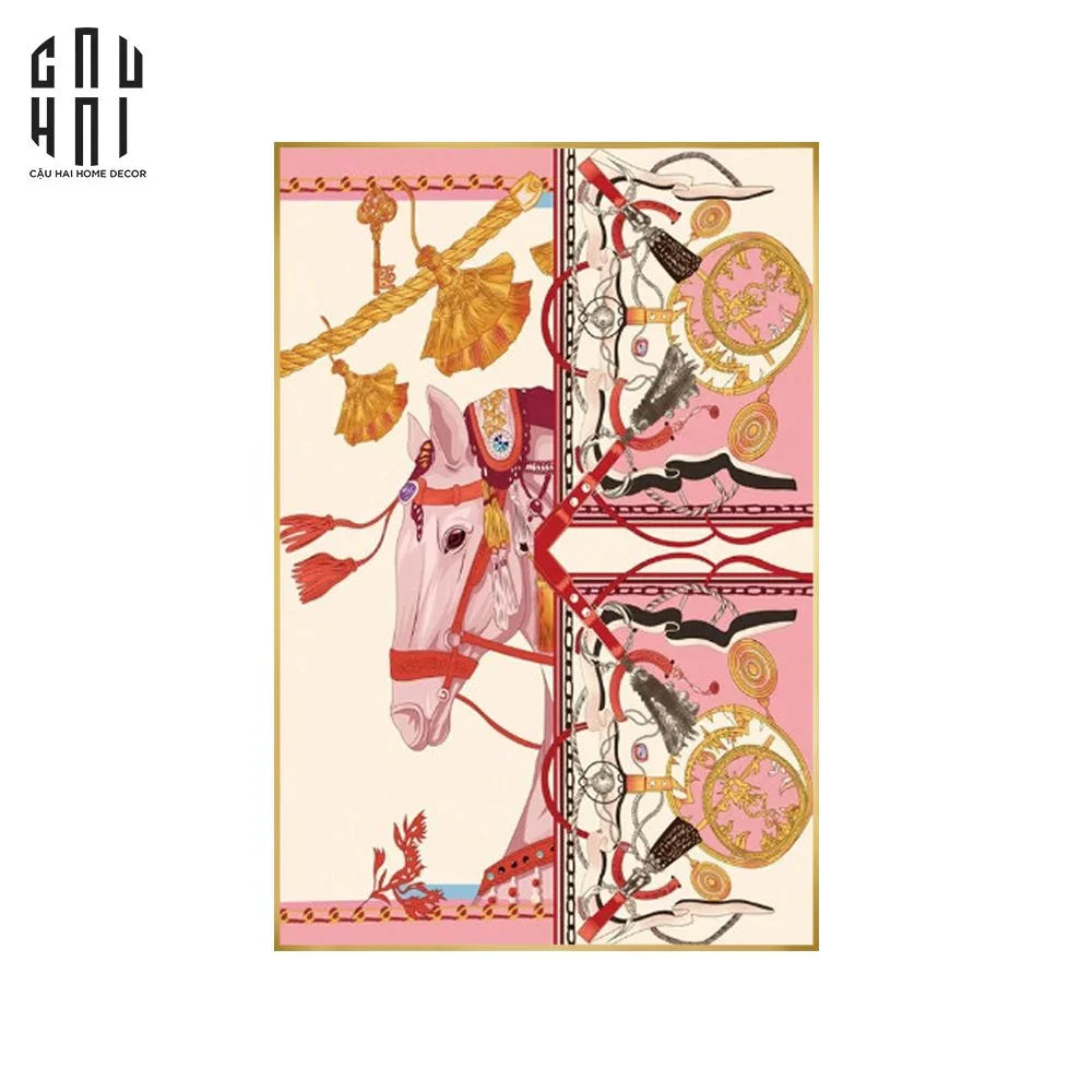 TRANH CANVAS ABSTRACT HORSE 80X120CM-CẬU HAI HOME DECOR