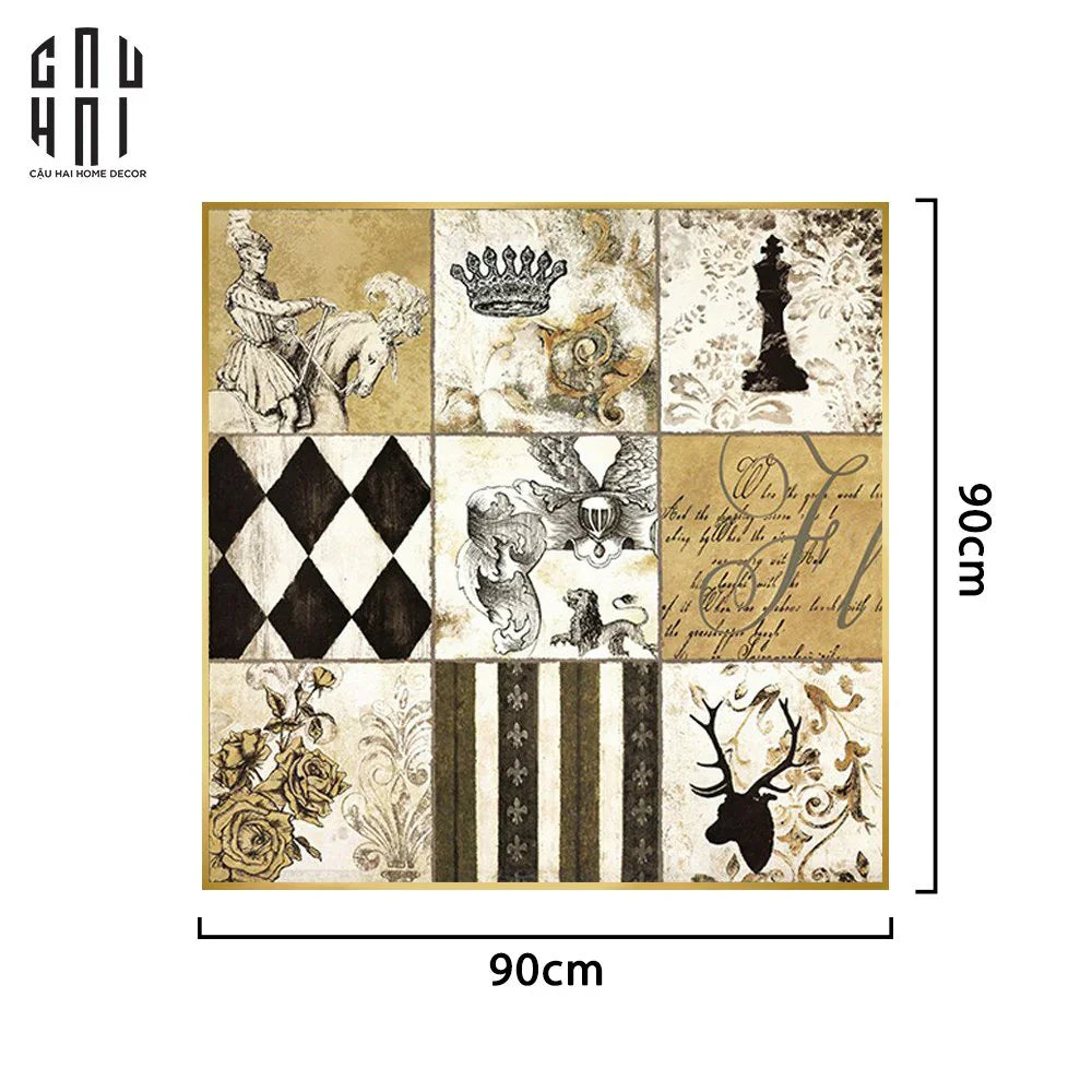 TRANH CANVAS B-GLORY II 90X90 CM-CẬU HAI HOME DECOR