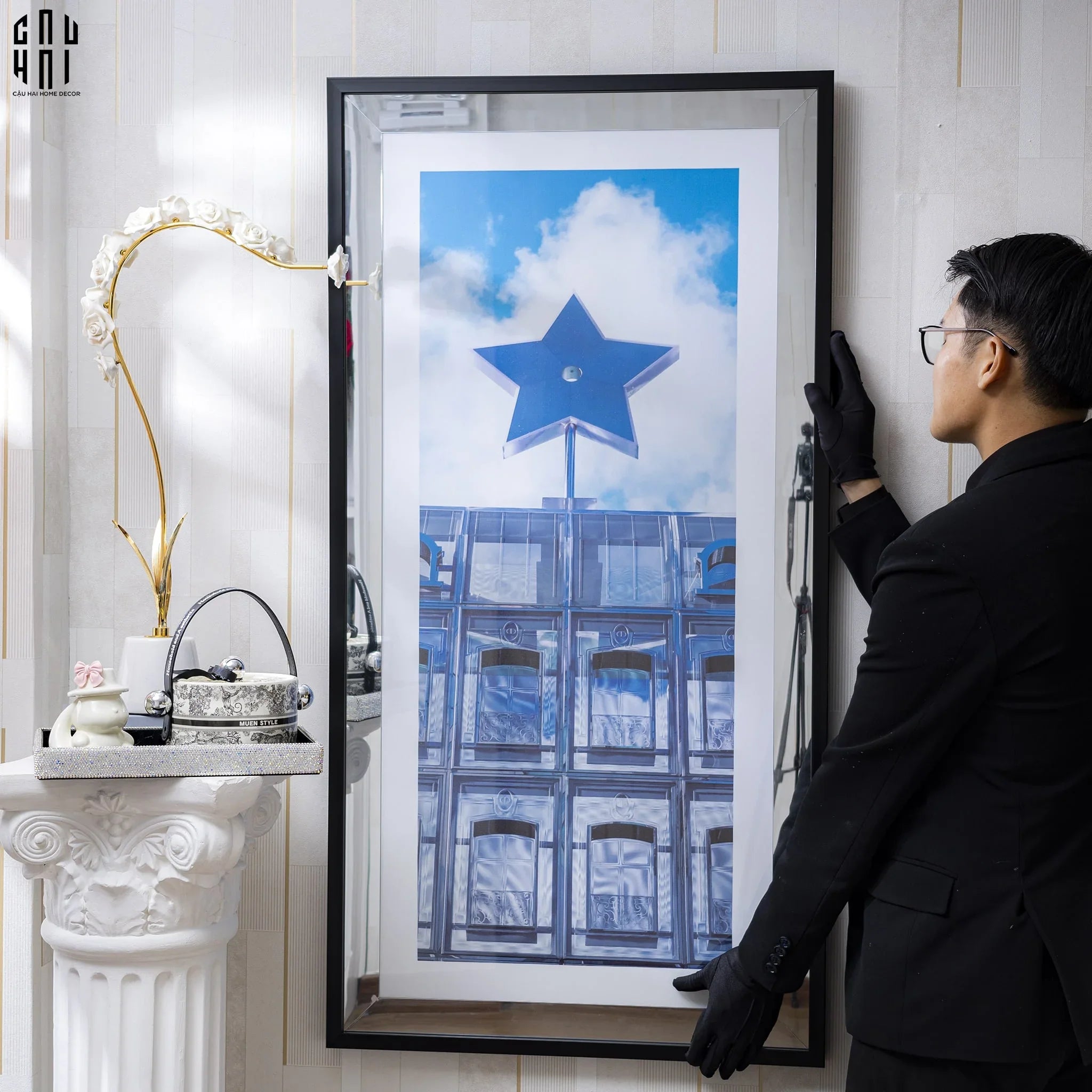 TRANH CANVAS CAO CẤP BLUE SKY 60X120CM-CẬU HAI HOME DECOR