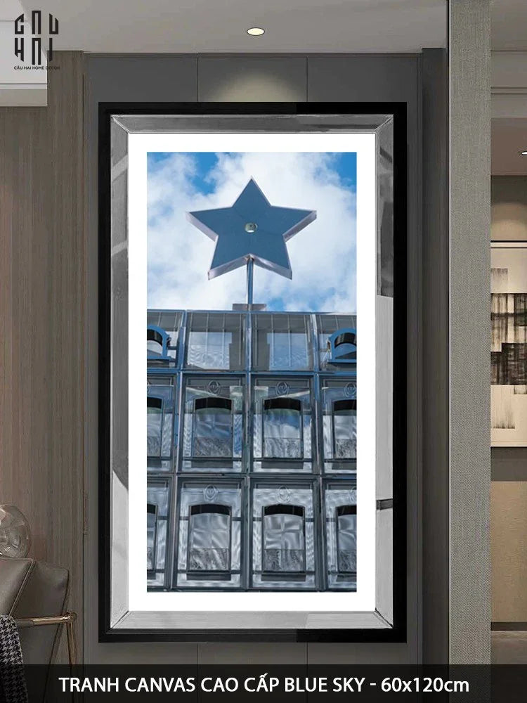 TRANH CANVAS CAO CẤP BLUE SKY 60X120CM-CẬU HAI HOME DECOR