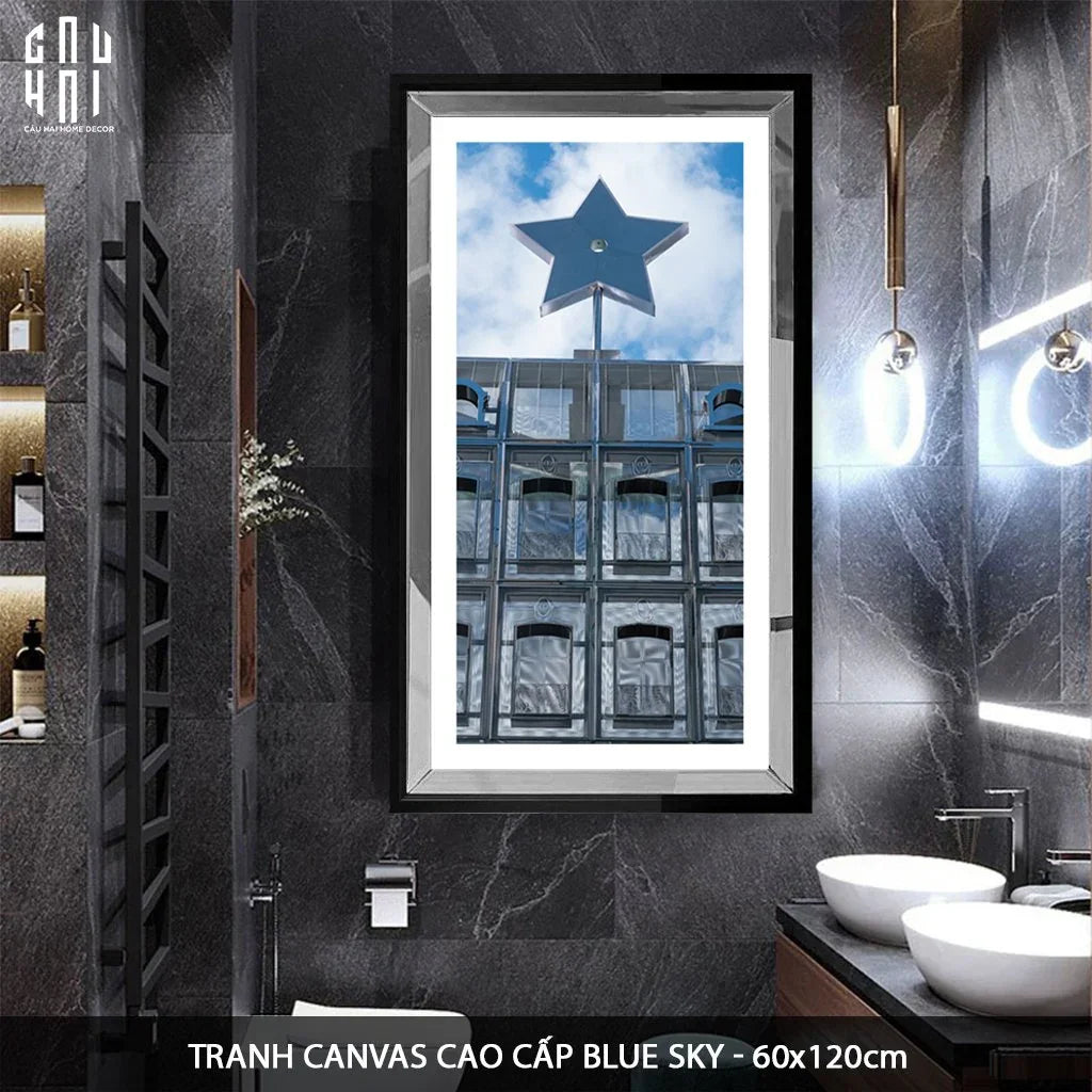 TRANH CANVAS CAO CẤP BLUE SKY 60X120CM-CẬU HAI HOME DECOR