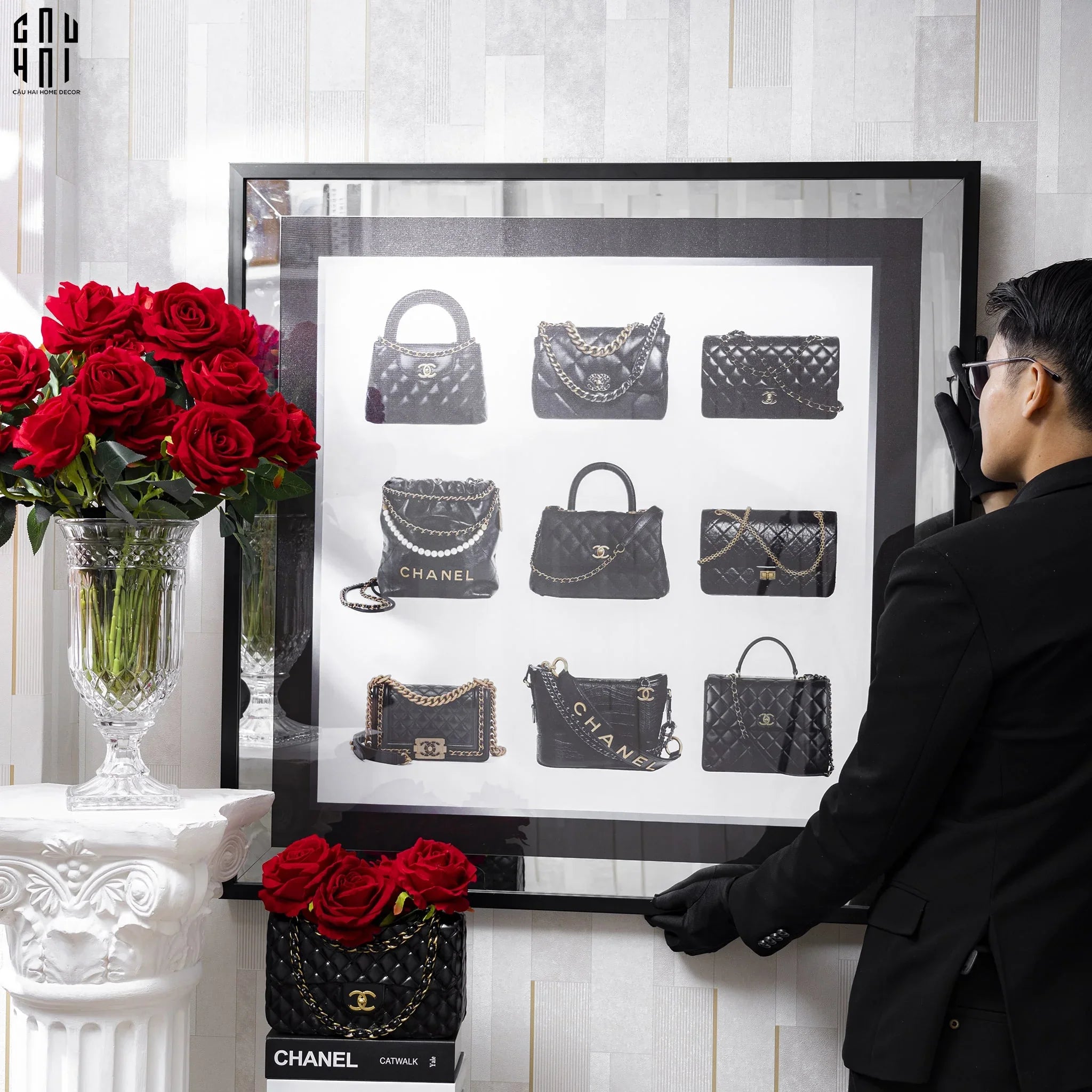 TRANH CANVAS CAO CẤP C TIMELESS FLAGBAG LUXURY 90X90CM-CẬU HAI HOME DECOR