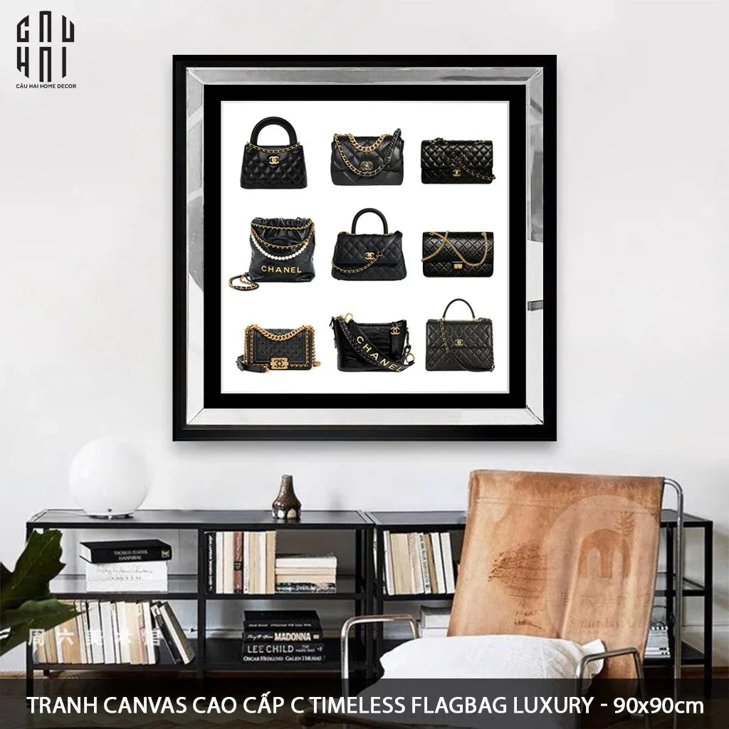 TRANH CANVAS CAO CẤP C TIMELESS FLAGBAG LUXURY 90X90CM-CẬU HAI HOME DECOR