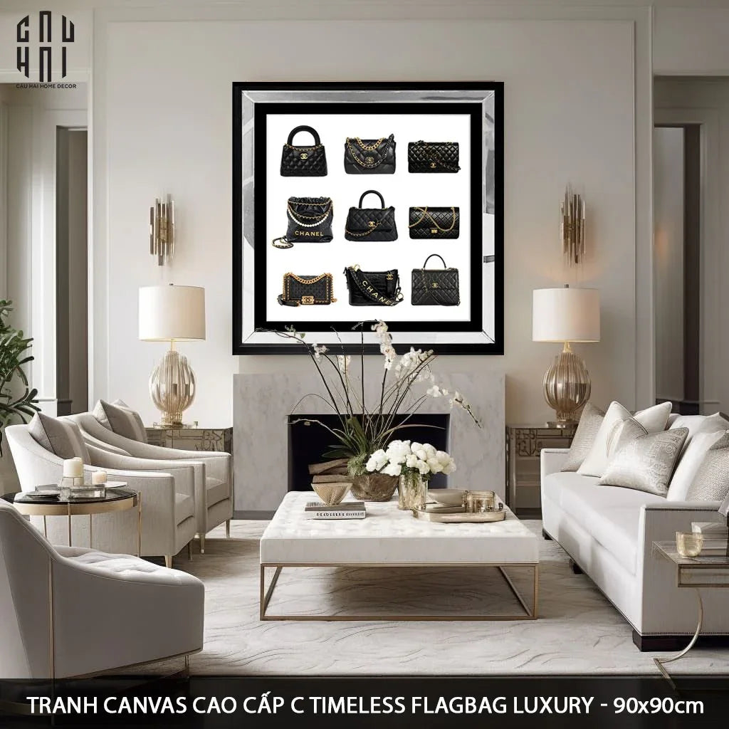 TRANH CANVAS CAO CẤP C TIMELESS FLAGBAG LUXURY 90X90CM-CẬU HAI HOME DECOR