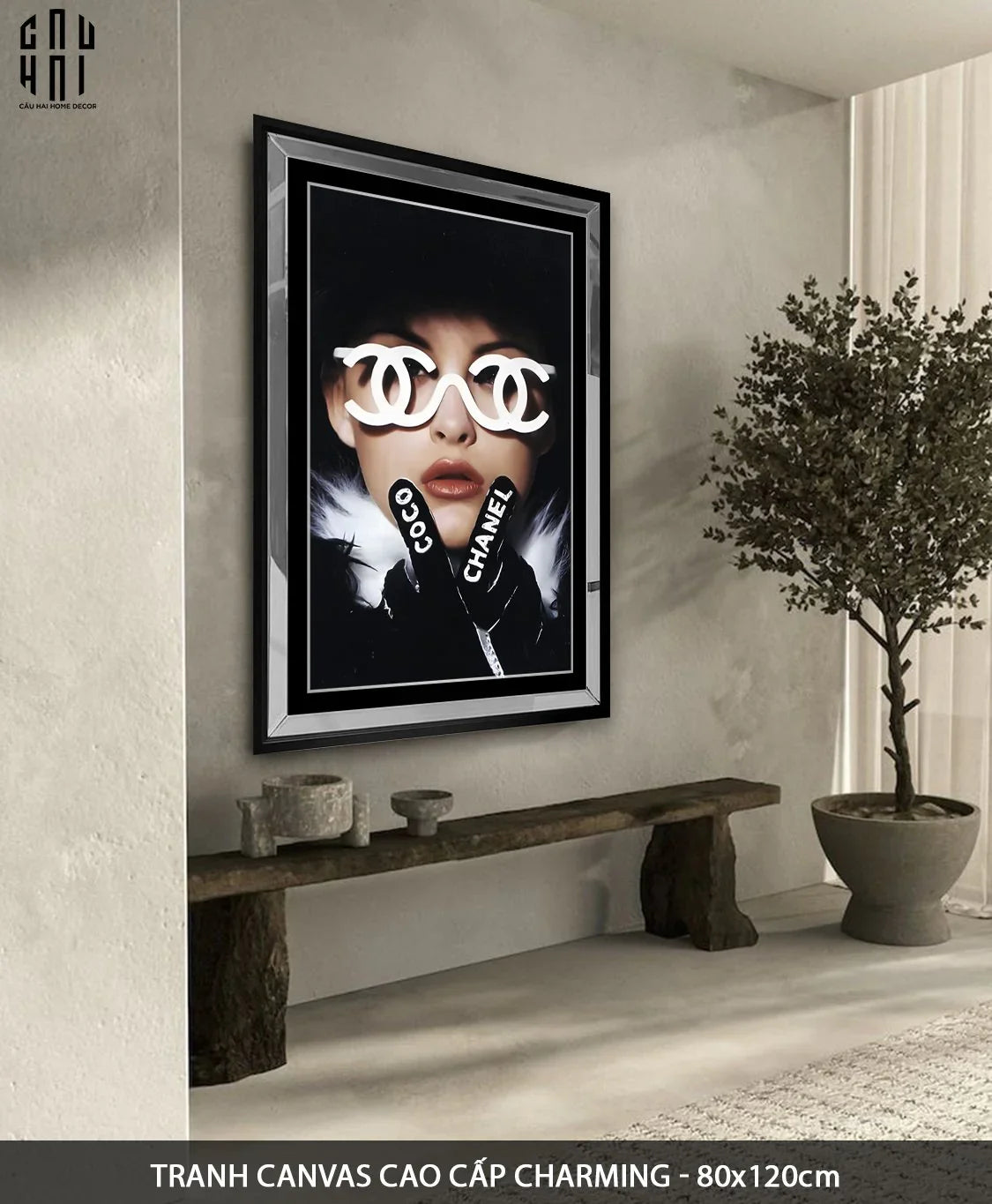 TRANH CANVAS CAO CẤP CHARMING 80X120CM-CẬU HAI HOME DECOR
