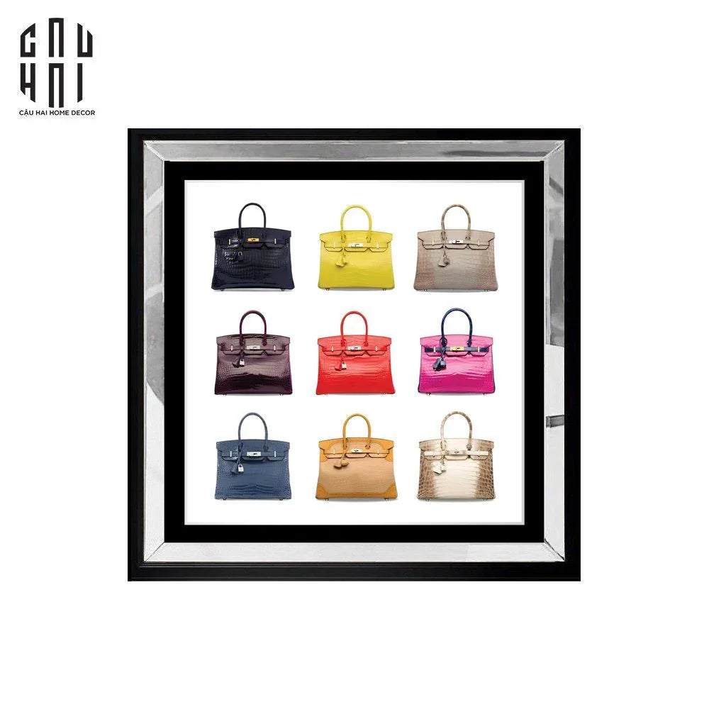 TRANH CANVAS CAO CẤP H BIRKIN CROCODILE LUXRY 90X90CM-CẬU HAI HOME DECOR