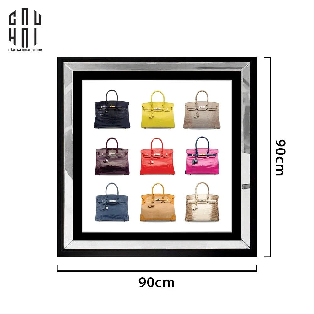 TRANH CANVAS CAO CẤP H BIRKIN CROCODILE LUXRY 90X90CM-CẬU HAI HOME DECOR