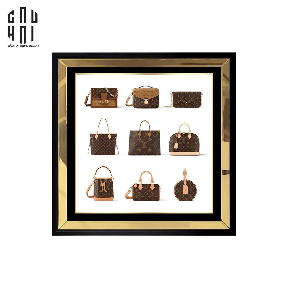 TRANH CANVAS CAO CẤP L MONOGRAM LUXURY 90X90CM-CẬU HAI HOME DECOR
