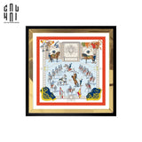 TRANH CANVAS CHEVAL DE FESTIVAL 94X94CM - VIỀN GỖ CÓ KÍNH-CẬU HAI HOME DECOR