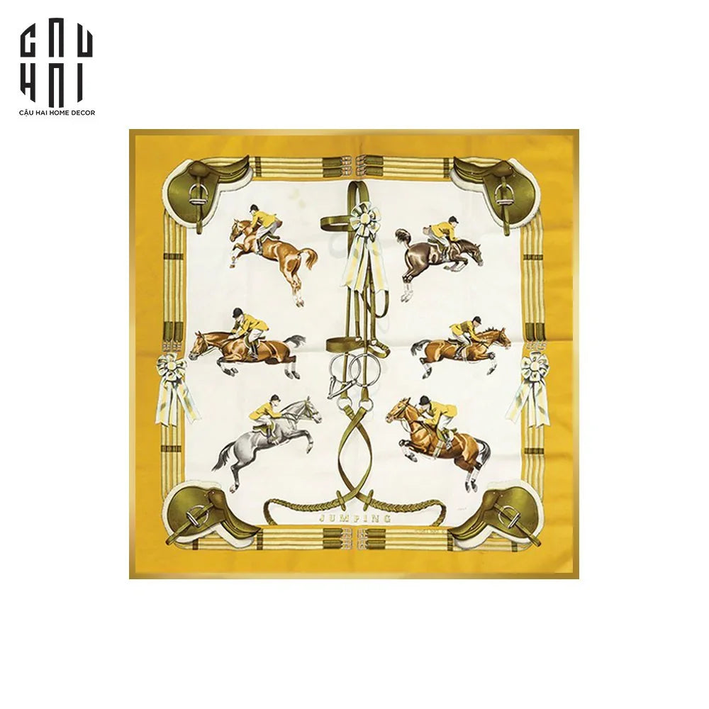 TRANH CANVAS COURSE DE CHEVAUX 90X90CM-CẬU HAI HOME DECOR