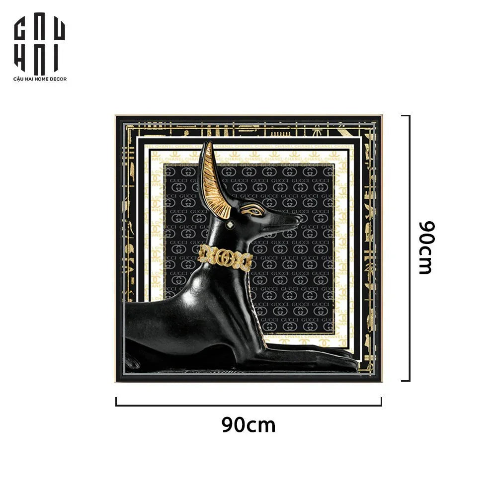 TRANH CANVAS DARK SPHINX LAYING 90X90CM - KHUNG MỎNG-CẬU HAI HOME DECOR