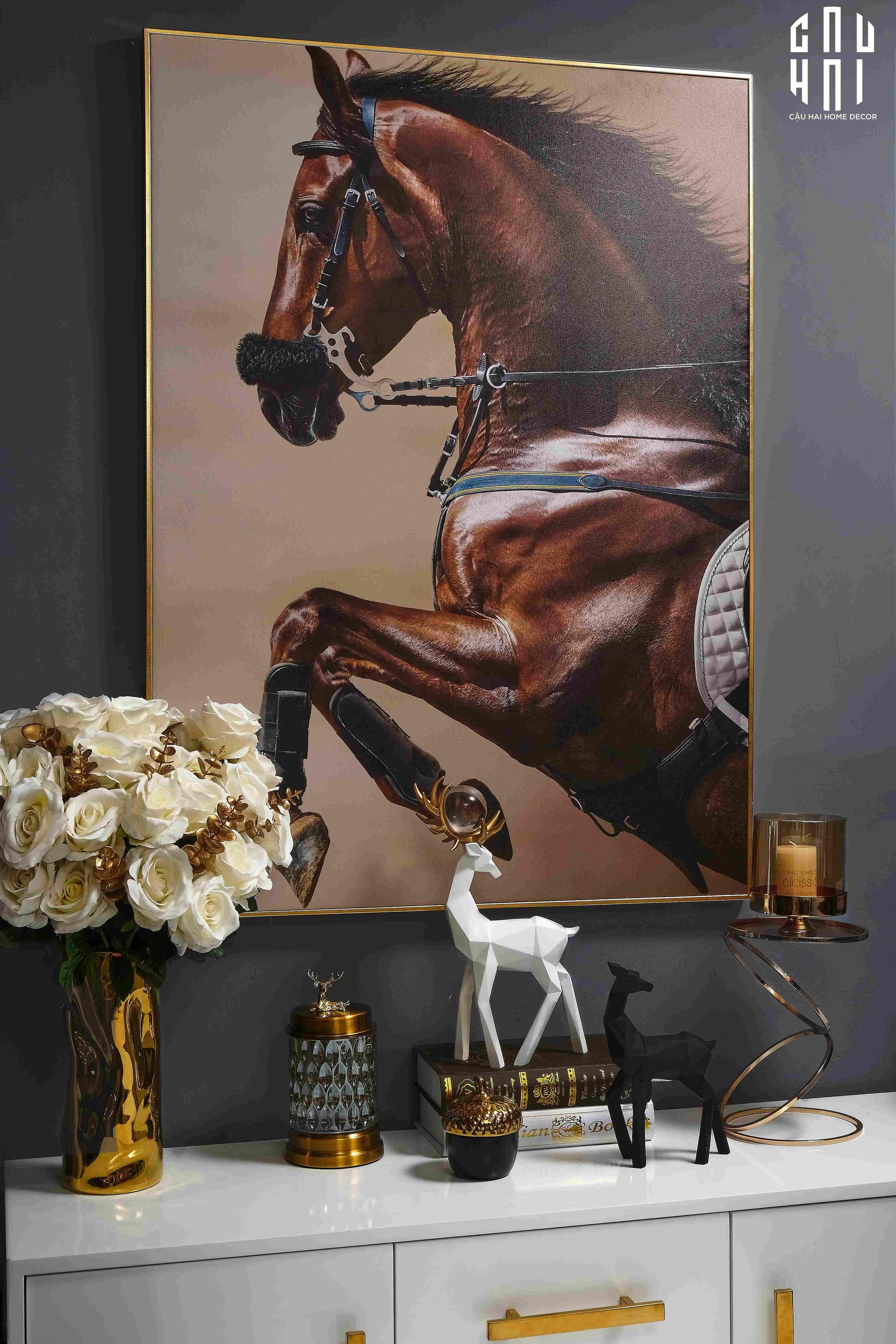 TRANH CANVAS GALLOPING 80X110CM-CẬU HAI HOME DECOR