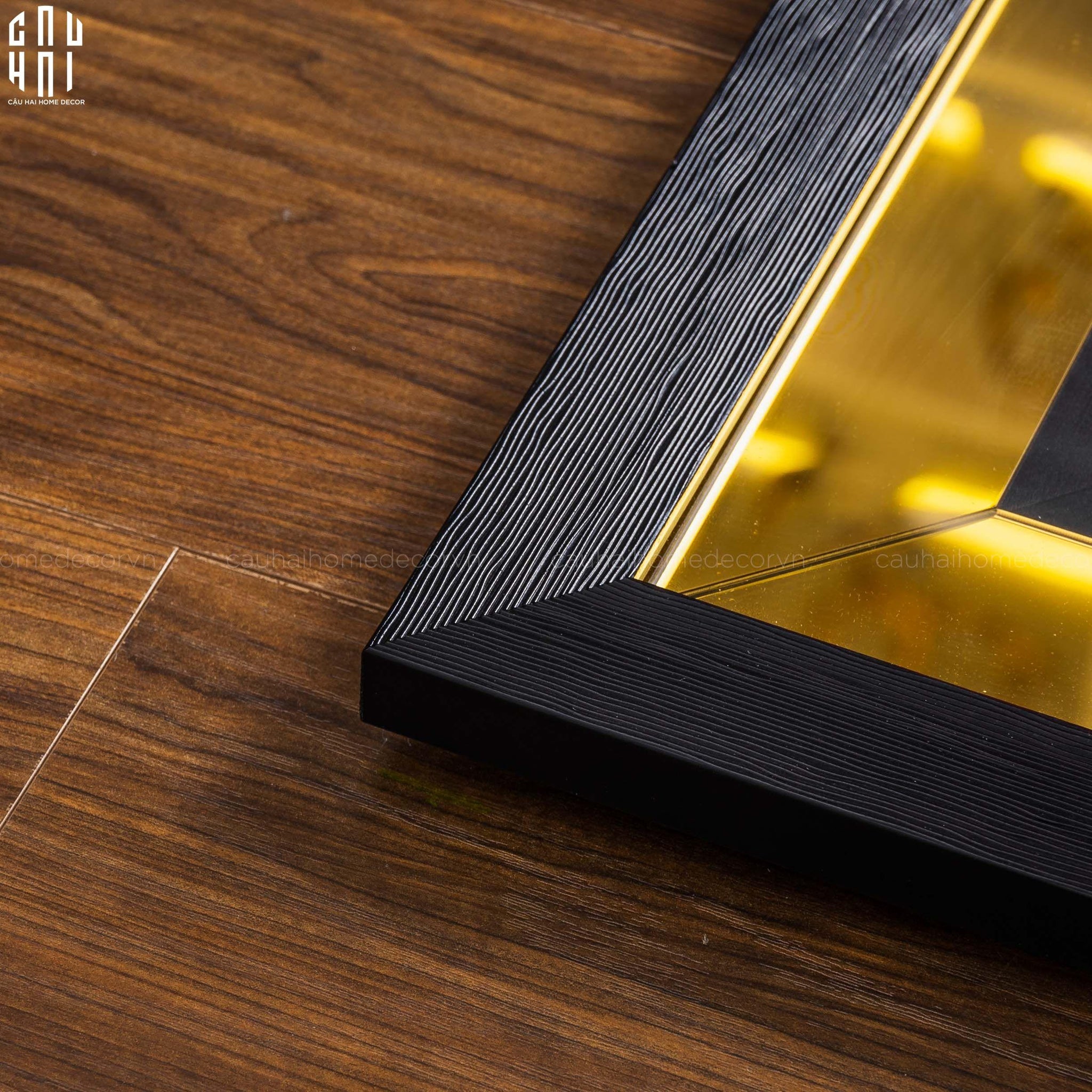 TRANH CANVAS GOLDEN DARKNIGHT 95X95CM - KHUNG GỖ CÓ KÍNH-CẬU HAI HOME DECOR