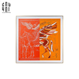 TRANH CANVAS HALF ORANGE PEGASUS 90X90CM - KHUNG NHÔM-CẬU HAI HOME DECOR