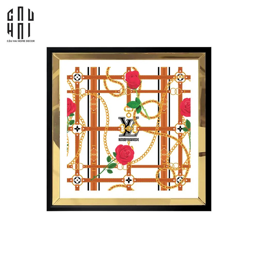 TRANH CANVAS LORIUS 94X94CM - VIỀN GỖ CÓ KÍNH-CẬU HAI HOME DECOR