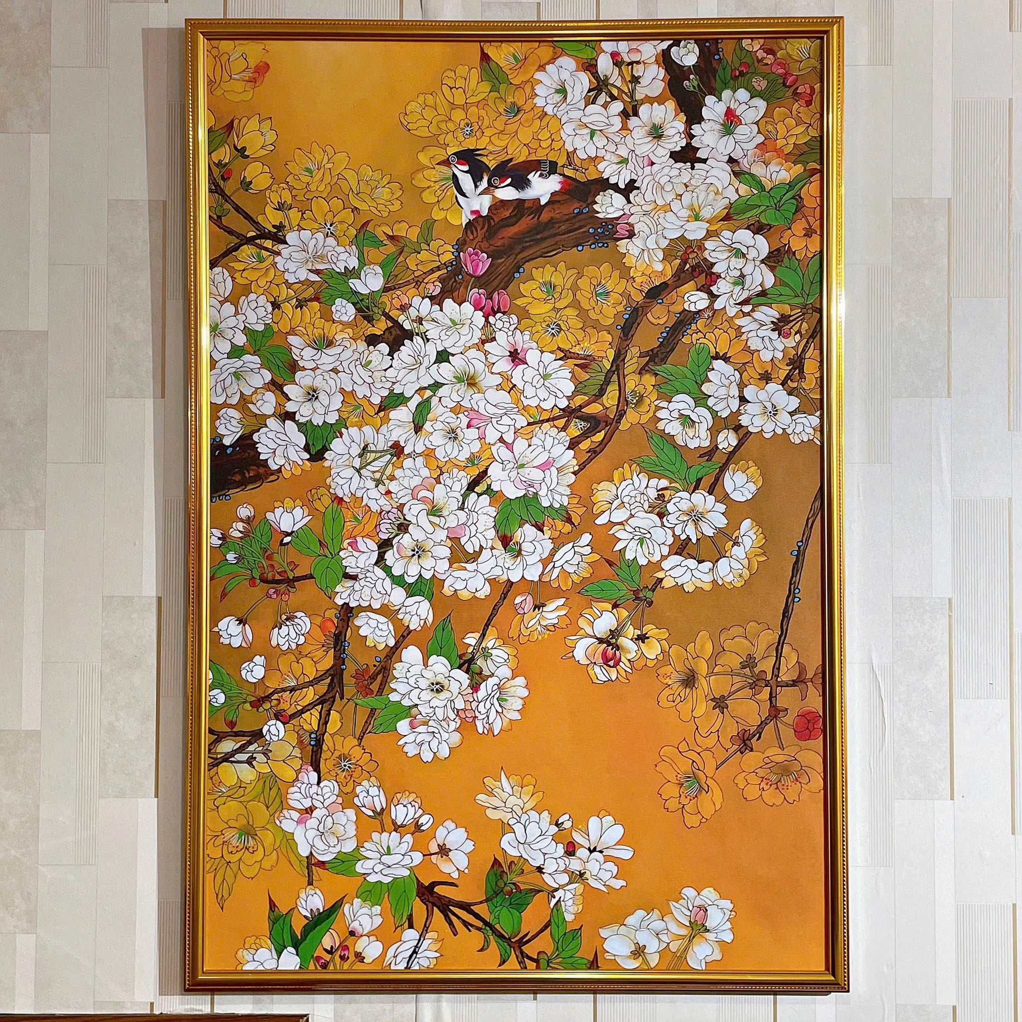 TRANH CANVAS MAI LAN CÚC TRÚC 80X120CM-CẬU HAI HOME DECOR