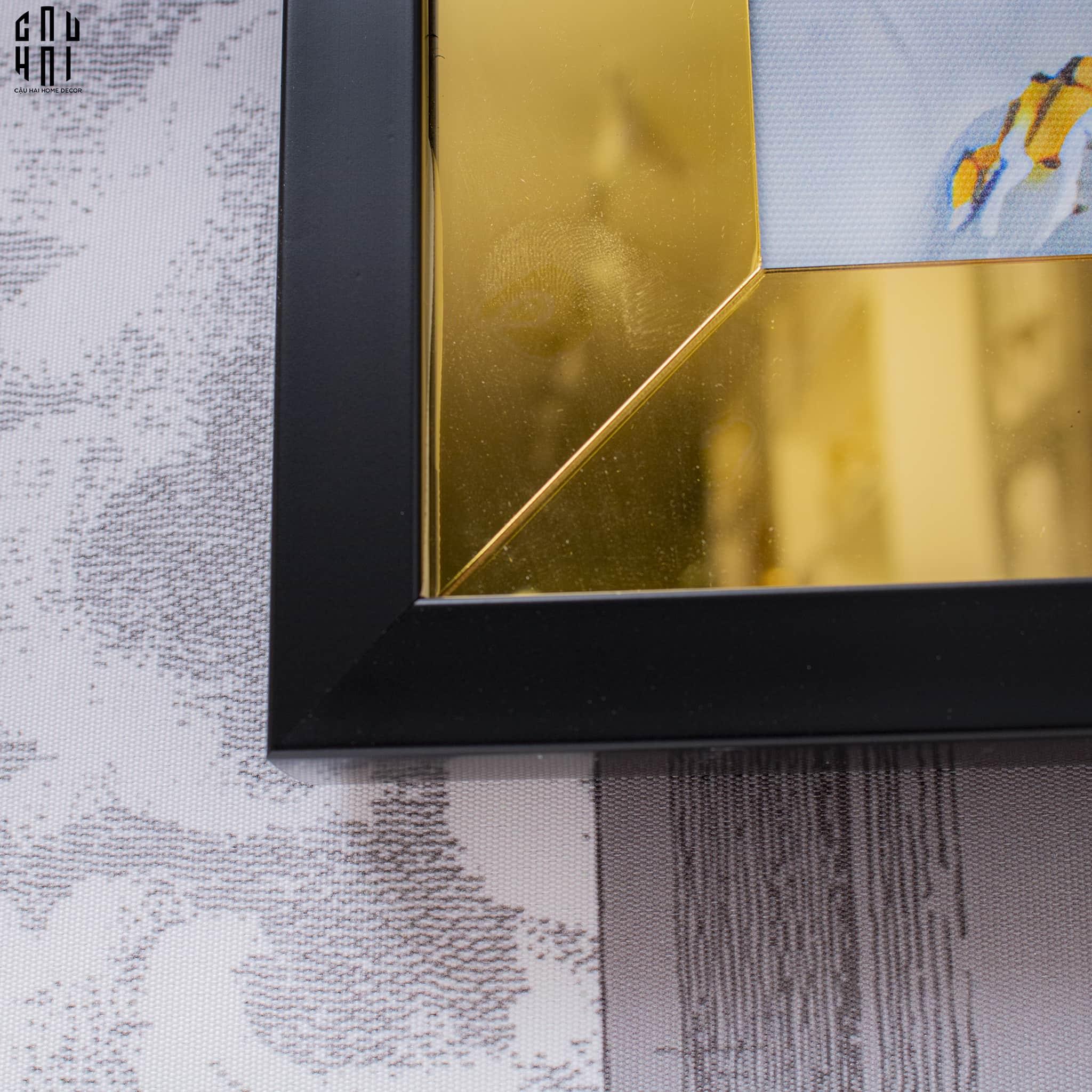 TRANH CANVAS NÚI NON HÙNG VĨ - VIỀN GỖ CÓ KÍNH- GORGEOUS MOUNTAINS 60X120CM-CẬU HAI HOME DECOR